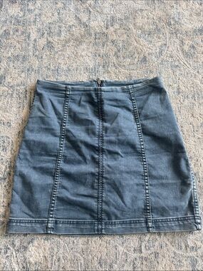 Free People Washed Blue Denim Mini Skirt size small